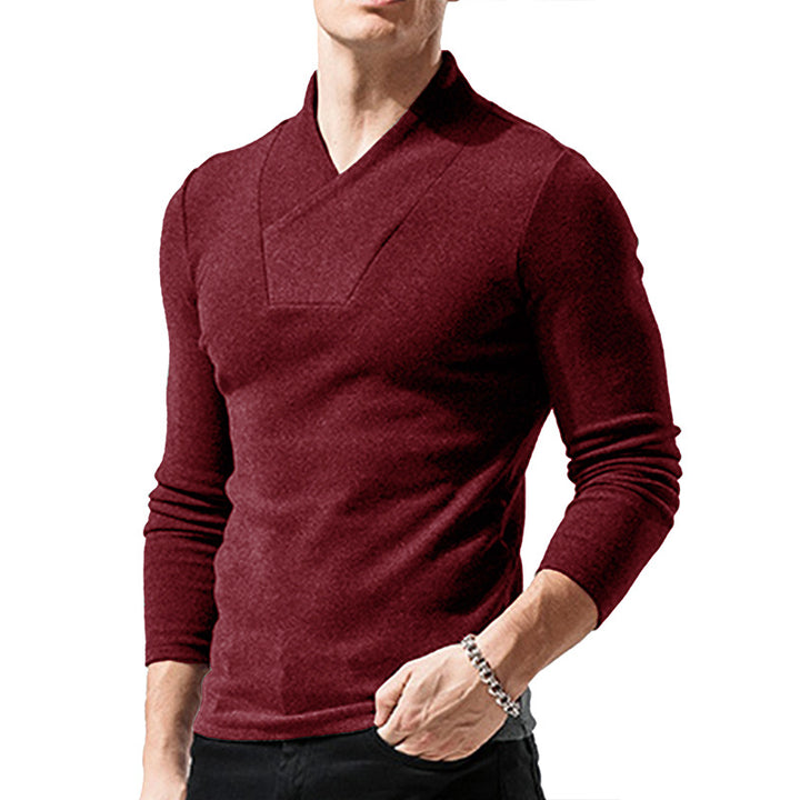 Herren Pullover mit modischem Stehkragen Aliams
