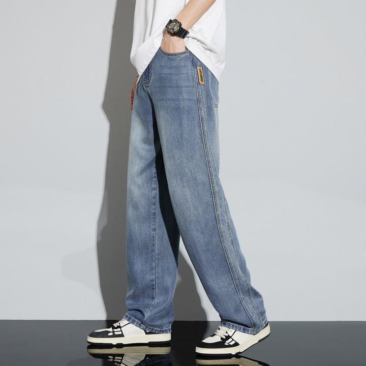 Herren lässige weite Jeanshose im modernen Schnitt Aliams