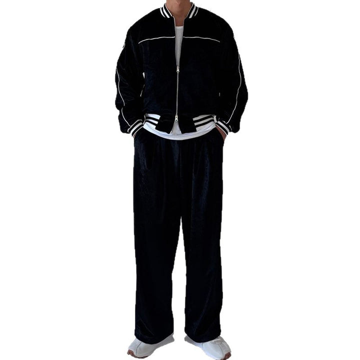 Herren sportliche und stylische Trainingsjacke mit weitem Schnitt Aliams