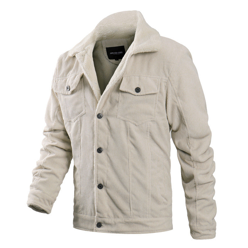 Herren Kordjacke mit weichem Teddyfutter Aliams