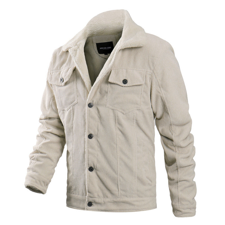 Herren Kordjacke mit weichem Teddyfutter Aliams
