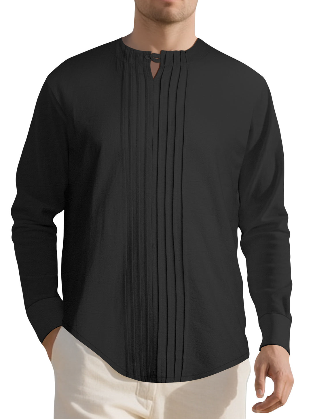 Herren Elegantes Langarmhemd mit strukturiertem Design Aliams