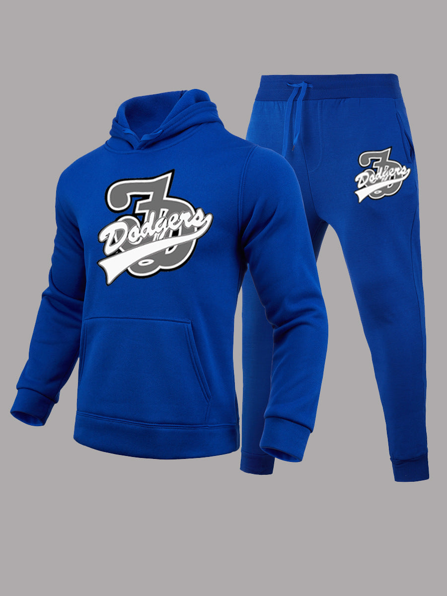 Herren Sport Hoodie und Jogginghose Set mit auffälligem Print Aliams