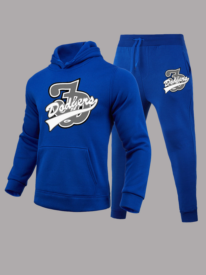 Herren Sport Hoodie und Jogginghose Set mit auffälligem Print Aliams