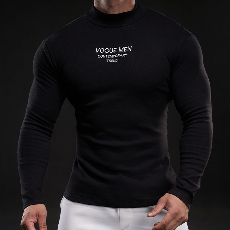 Herren Hochgeschlossenes Langarmshirt Aliams