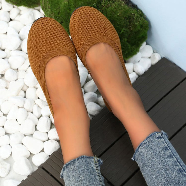 Damen Bequeme Slip-On Ballerinas Aliams