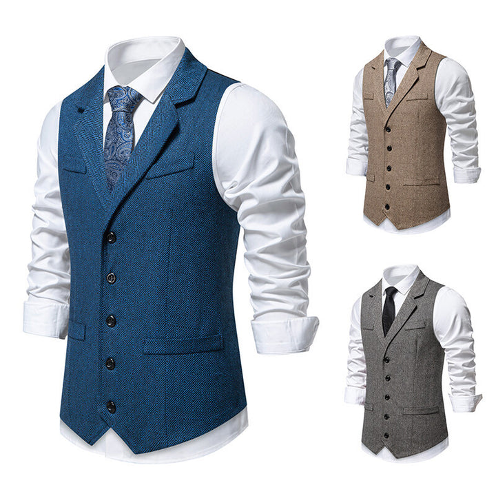 Herren elegante Weste mit geometrischem Muster Aliams