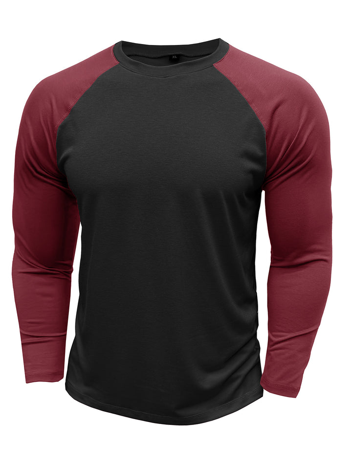 Herren Raglan Langarmshirt mit Kontrastärmeln Aliams