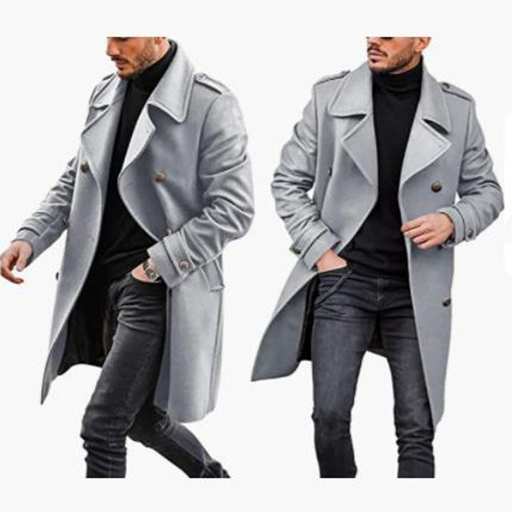 Herren eleganter Trenchcoat mit modernem Schnitt und praktischen Details Aliams