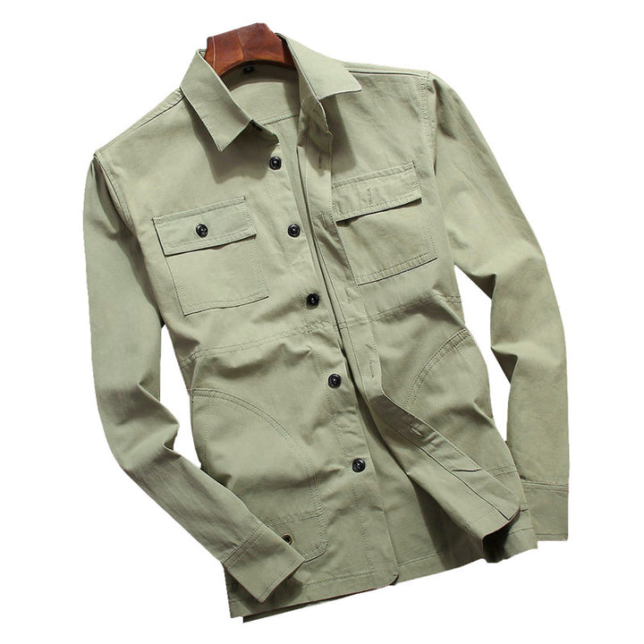 Herren Arbeitshemdjacke mit praktischen Brusttaschen Aliams