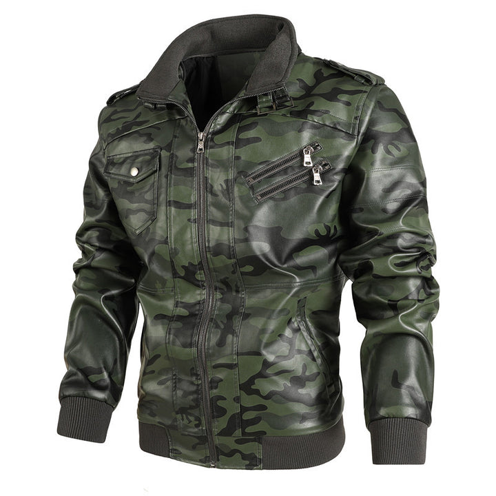 Herren camouflage Freizeitjacke mit stylischen Reißverschlusstaschen Aliams