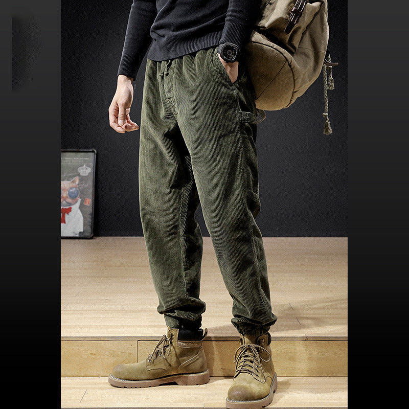 Herren Cordhosen mit praktischen Taschen und elastischem Bund Aliams