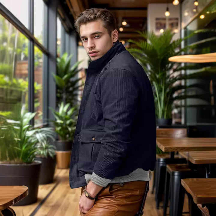 Herren bequeme Utility-Jacke mit praktischen Taschen Aliams