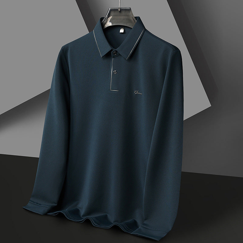 Herren Hochwertiges Langarm Poloshirt mit feuchtigkeitsregulierendem Stoff Aliams