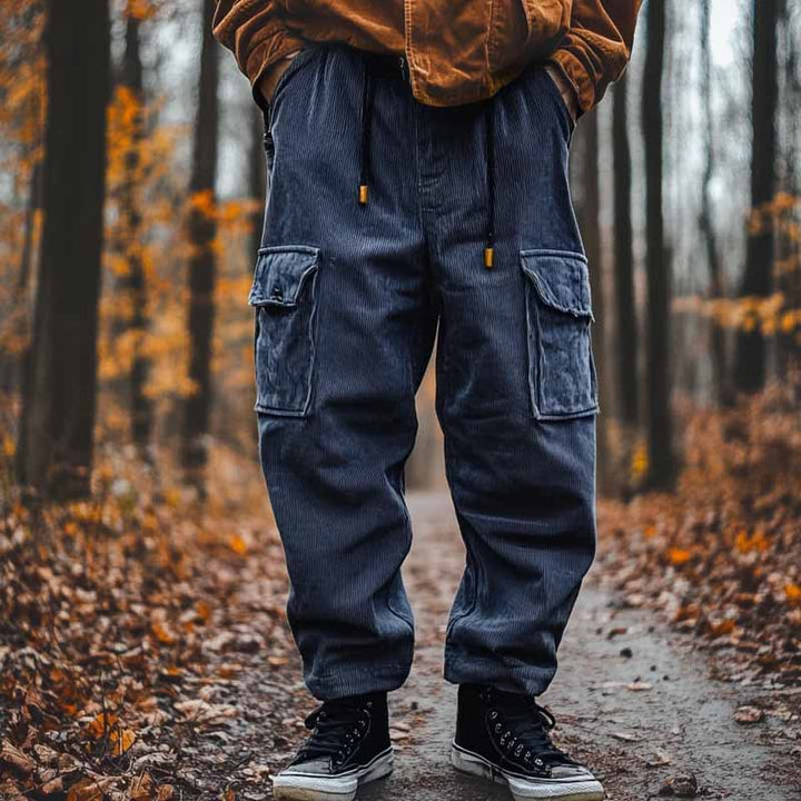 Herren bequeme Cargo-Hose mit seitlichen Taschen im lässigen Design Aliams