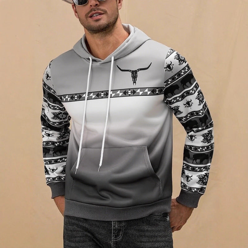 Herren Kapuzenpullover mit modernem Tribal-Muster Aliams