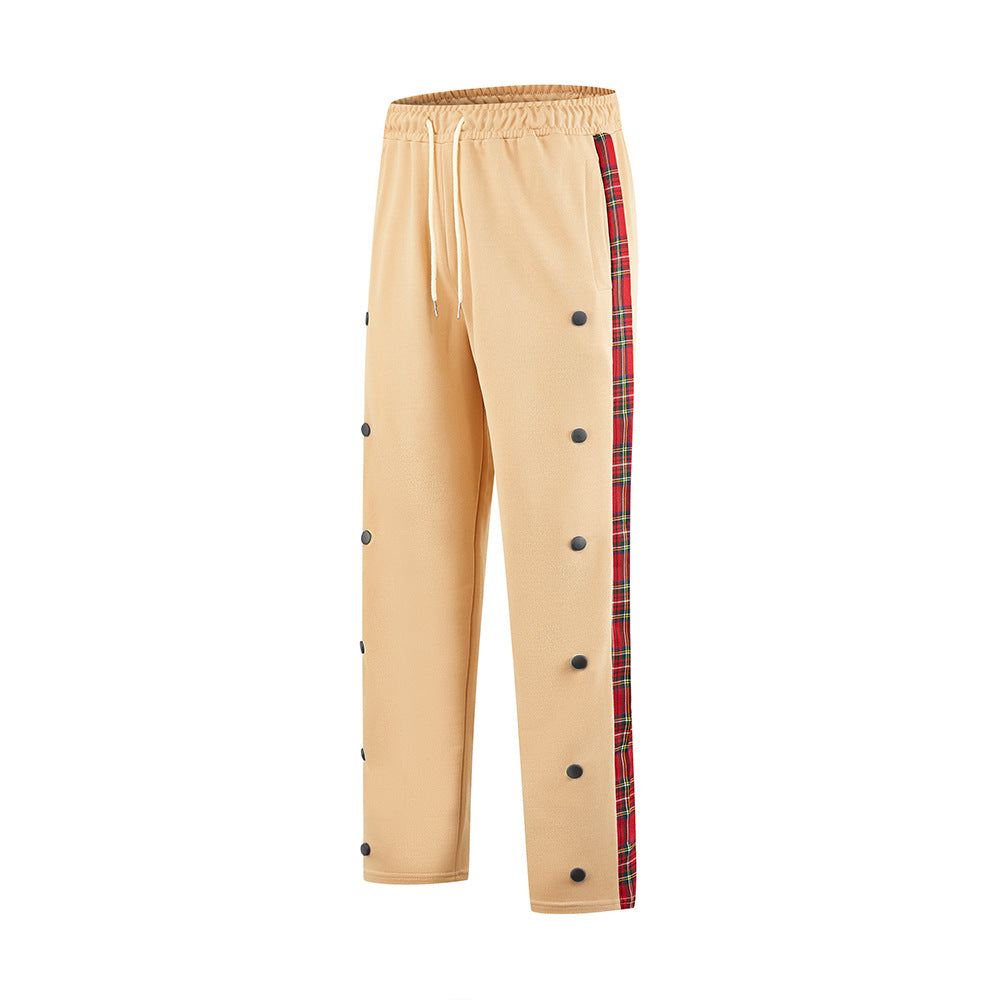 Herren Sportliche Jogginghose mit Druckknopf-Design und elastischem Bund Aliams