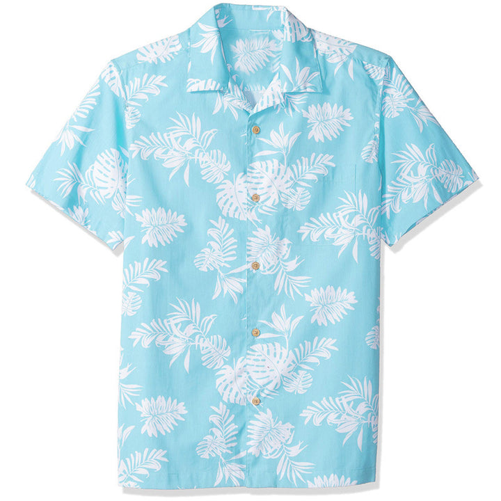 Herren Kurzarm-Hemd im modernen Hawaii-Design mit floralem Muster und hochwertigem Stoff Aliams