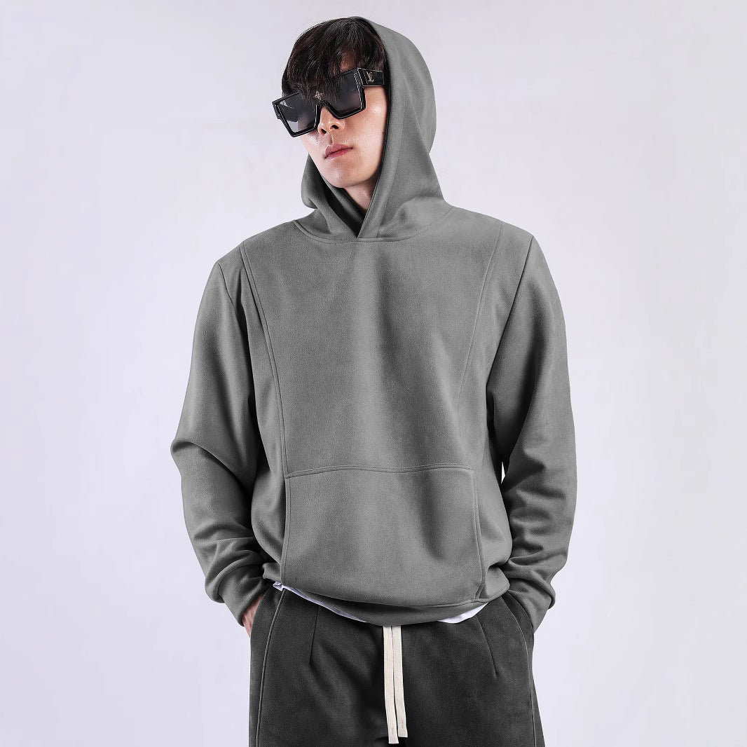 Herren Kapuzenpullover mit praktischem Kängurutaschen-Design und weichem Innenfutter Aliams