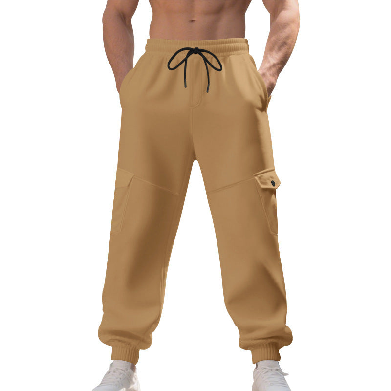Herren Cargo-Jogginghose mit funktionalen Taschen und elastischem Bund Aliams