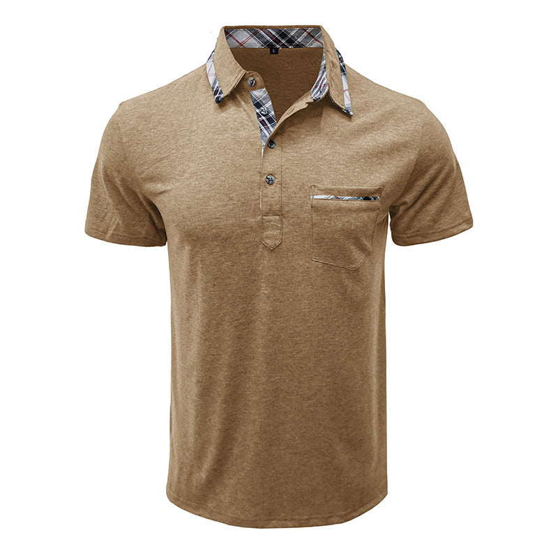 Herren elegantes Poloshirt mit modernem Kragen und kontrastierendem Design Aliams