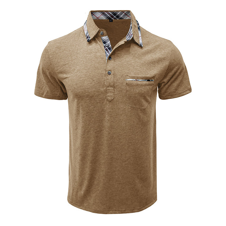 Herren elegantes Poloshirt mit modernem Kragen und kontrastierendem Design Aliams