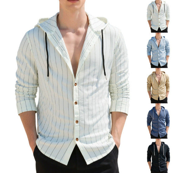 Herren Freizeithemden mit Kapuze Aliams