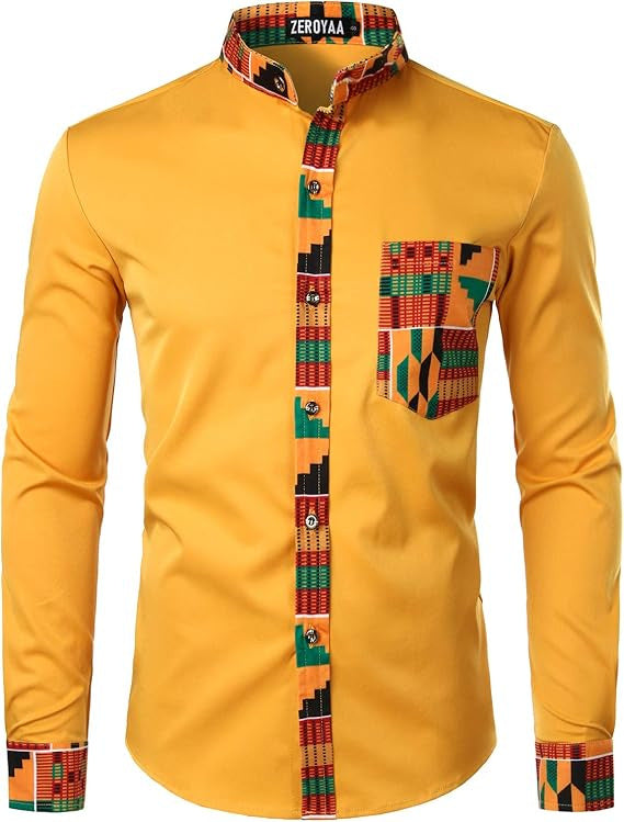 Herren Hemd mit ethnischen Akzenten Aliams