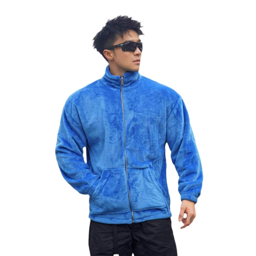 Herren Fleecejacke mit hohem Kragen und weichem Futter Aliams
