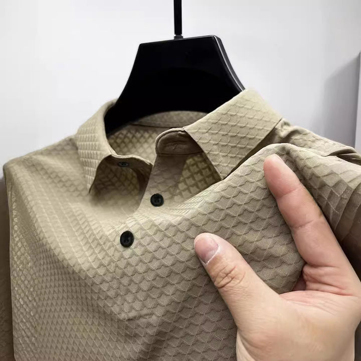 Herren strukturiertes Performance Button-Up-Shirt Aliams