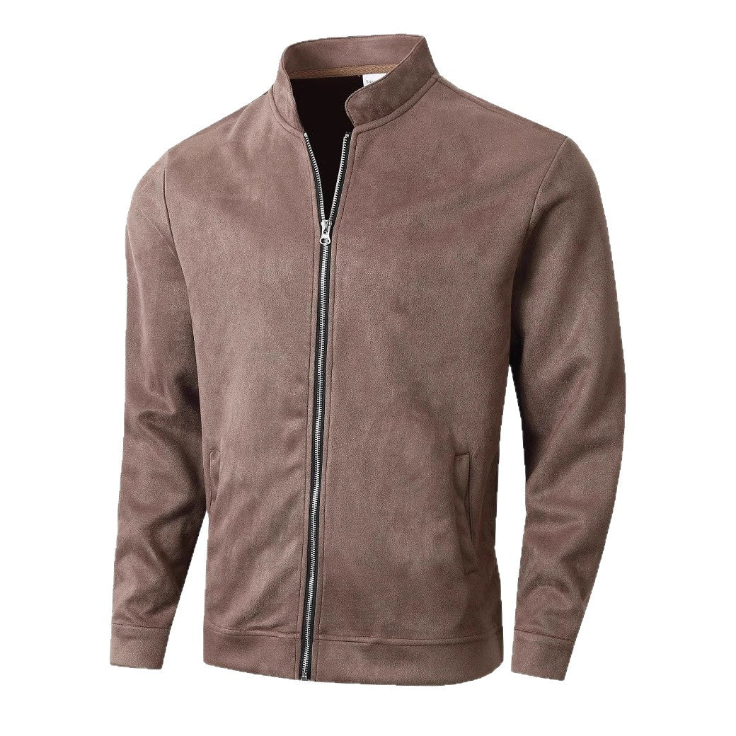 Herren elegante und bequeme Softshelljacke mit hohem Kragen und Durchgehendem Reißverschluss Aliams