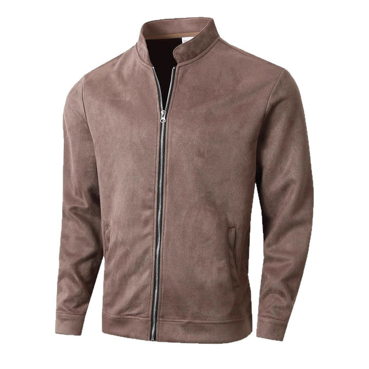 Herren elegante und bequeme Softshelljacke mit hohem Kragen und Durchgehendem Reißverschluss Aliams