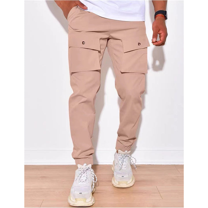 Herren Cargo-Hose mit vielen Taschen und elastischem Abschluss Aliams