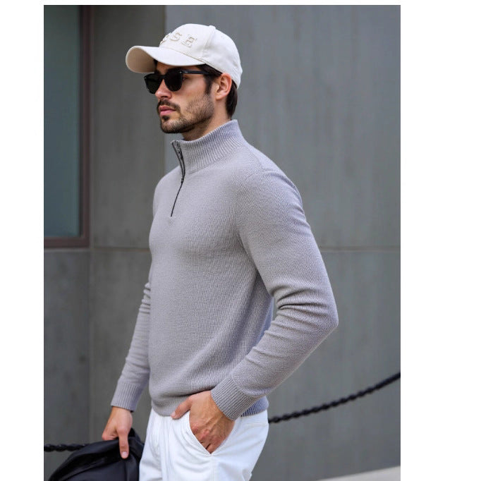Herren Rollkragenpullover mit modernem Strukturdesign Aliams