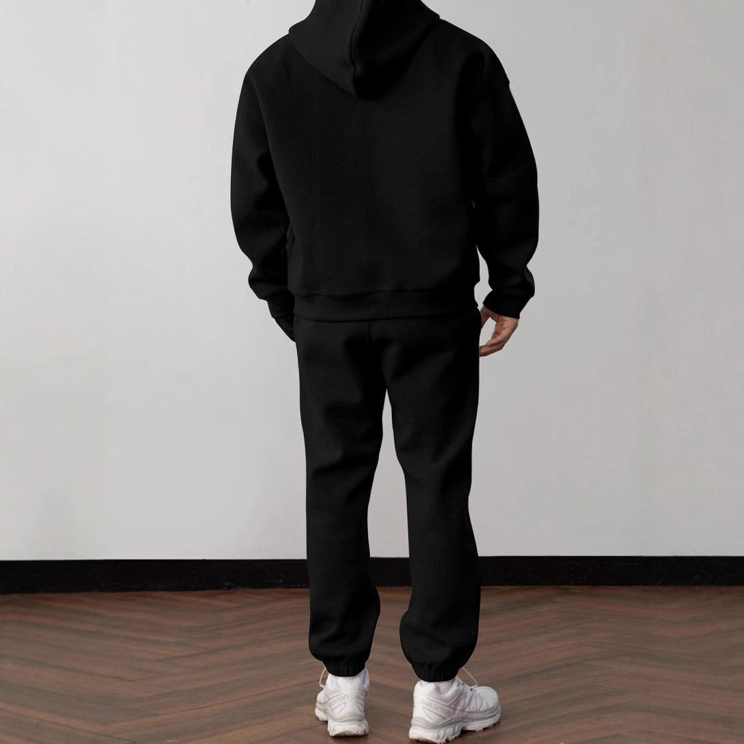 Herren bequeme Freizeitjacke mit passender Jogginghose Aliams