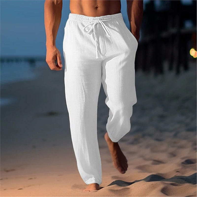 Herren atmungsaktive Strandhose mit verstellbarem Bund Aliams
