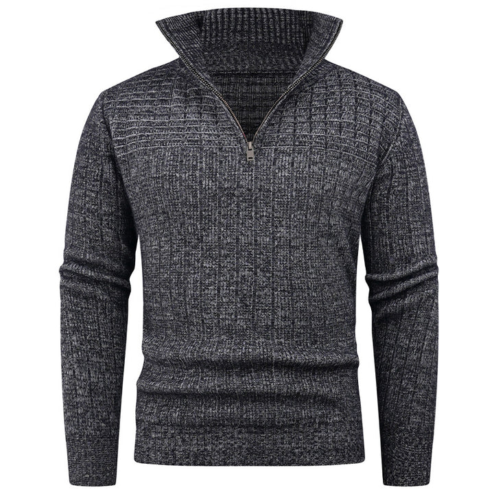 Herren Strickpullover mit modernem Zipper und strukturiertem Design Aliams