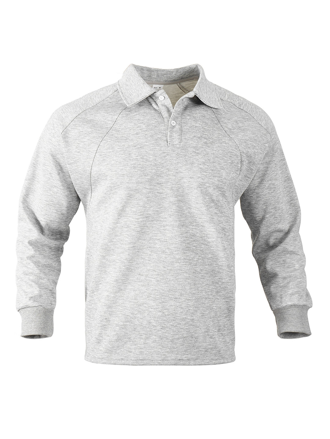 Herren sportliches Langarm-Polohemd mit innovativem Kragen und atmungsaktivem Material Aliams