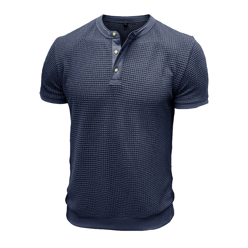 Herren Kurzarm-Shirt mit Knopfleiste Aliams