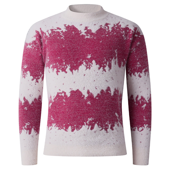 Herren trendiger Pullover mit strukturiertem Farbverlauf Aliams