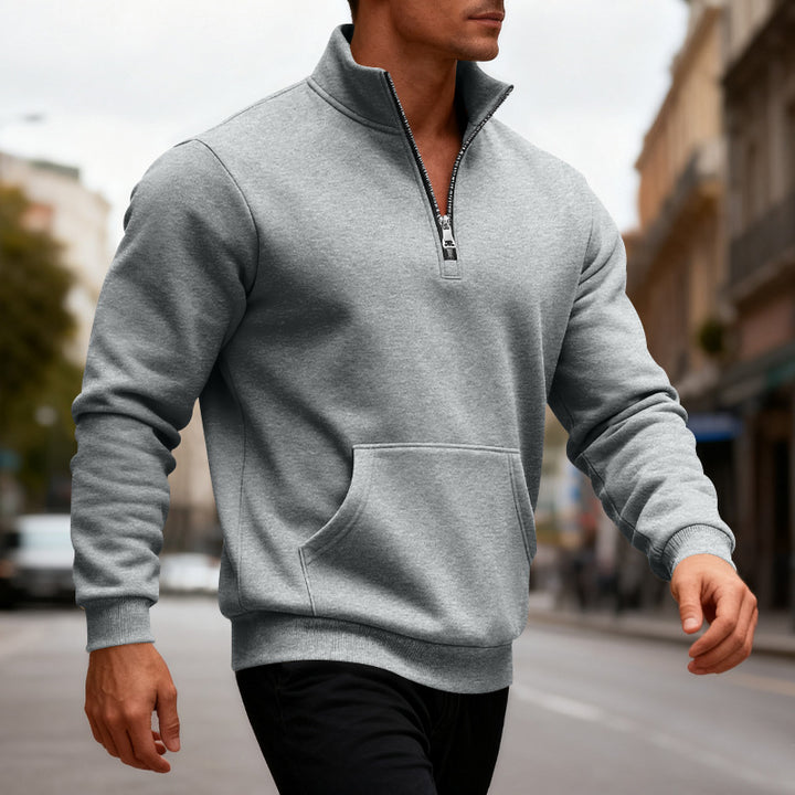 Herren Fleecejacke mit halbem Reißverschluss Aliams