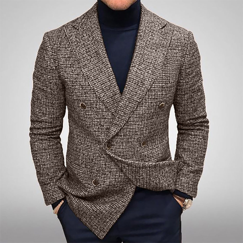 Herren Eleganter Karo-Bundle Blazer Aliams