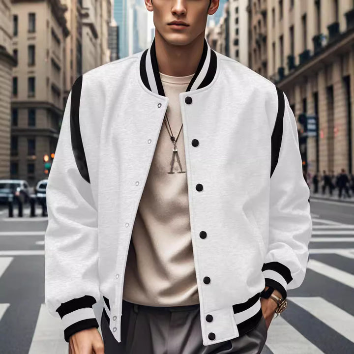 Herren stylische Bomberjacke mit Kontrastdetails Aliams