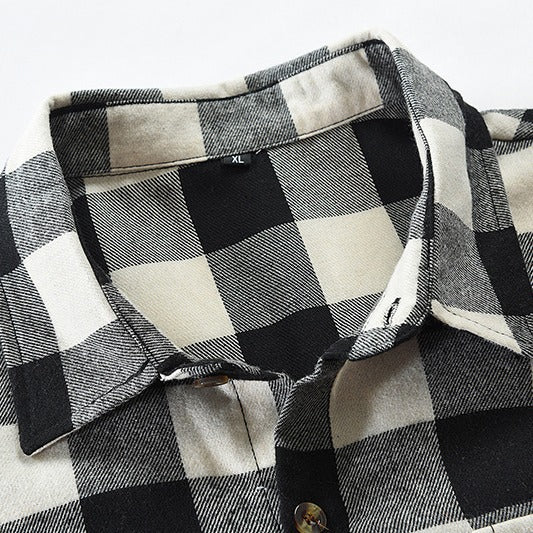 Herren Kariertes Hemd mit modischem Schnitt Aliams