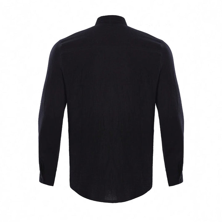 Herren leichtes Leinenhemd mit modernem Stehkragen Aliams