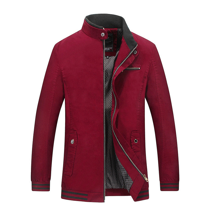 Herren sportliche Übergangsjacke mit Kinnschutz und praktischen Taschen Aliams