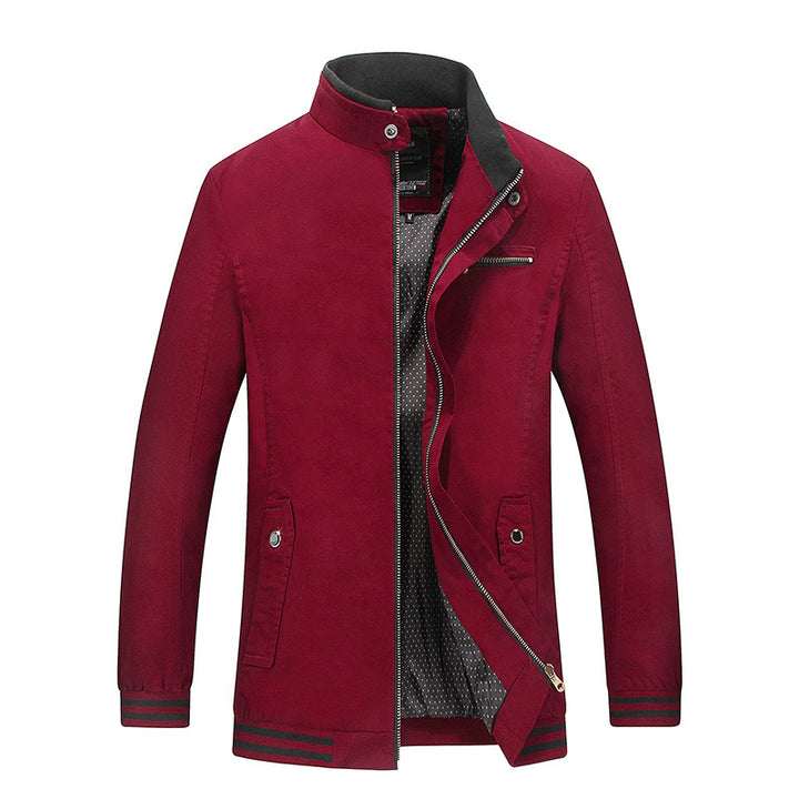 Herren sportliche Übergangsjacke mit Kinnschutz und praktischen Taschen Aliams