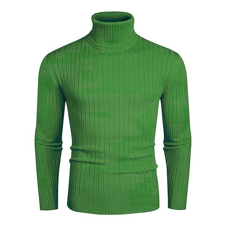 Herren eleganter Rollkragenpullover aus feinem Rippenstrick Aliams