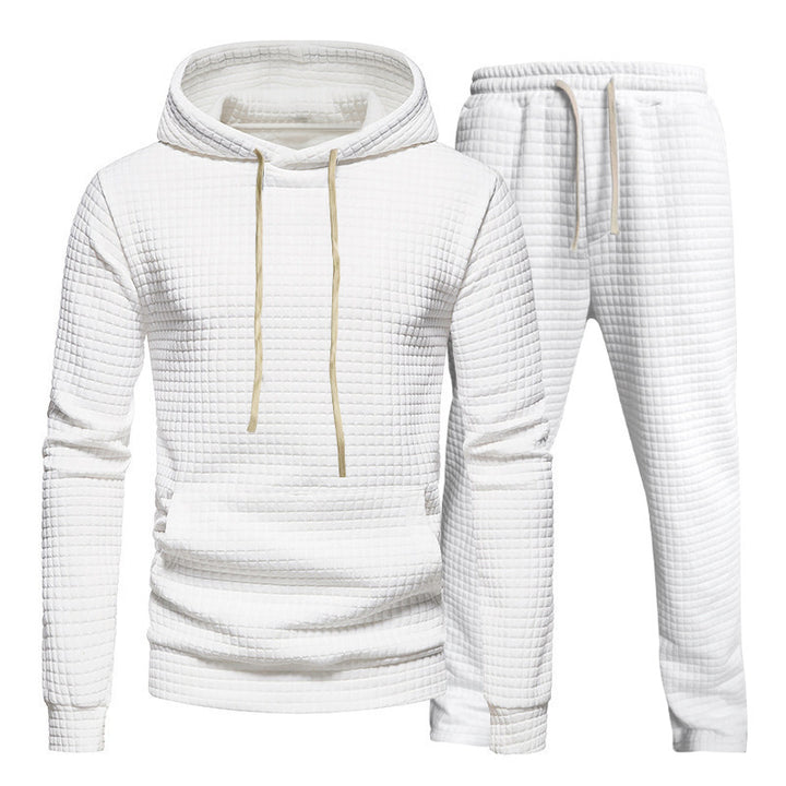 Herren Freizeit-Hoodie und Jogginghose-Set mit strukturiertem Design Aliams