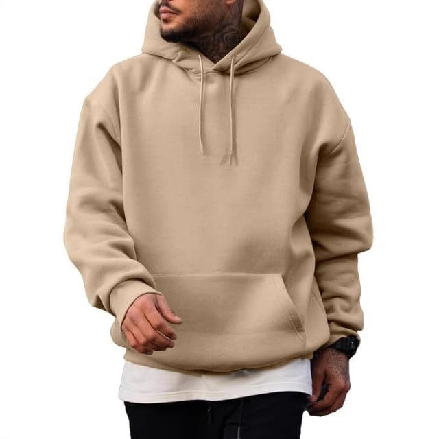 Herren Hoodie mit geräumiger Kapuze und Kängurutasche Aliams